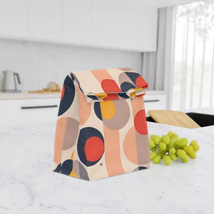 Geometric Polyester Lunch Bag Vibrant Pattern Fresh Style Dipaliz - 11.75’’ × 7.25’’ 4.75’’ - Bags