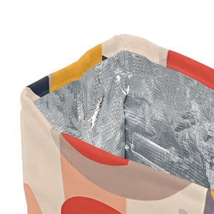 Geometric Polyester Lunch Bag Vibrant Pattern Fresh Style Dipaliz - 11.75’’ × 7.25’’ 4.75’’ - Bags