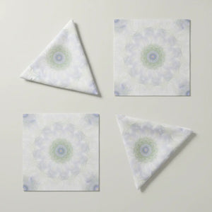 Purple Napkins – Geometric Pattern Polyester Set - Dipaliz - Cloth