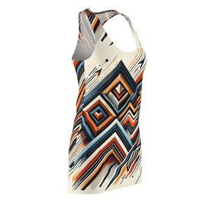 Geometric Pattern Racerback Dress for Summer Parties - Dipaliz - Dresses