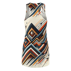 Geometric Pattern Racerback Dress for Summer Parties - Dipaliz - Dresses