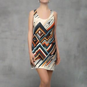 Geometric Pattern Racerback – Summer Parties - Dipaliz - Dresses - Xs