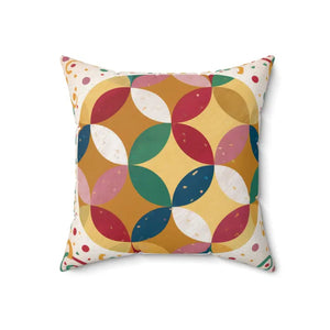 Geometrical Pattern Spun Polyester Square Pillow - Dipaliz - 18’’ × - Throw Pillows