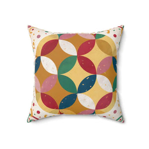 Geometrical Pattern Spun Polyester Square Pillow - Dipaliz - Throw Pillows