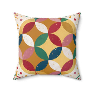 Geometrical Pattern Spun Polyester Square Pillow - Dipaliz - Throw Pillows