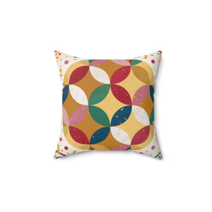 Geometrical Pattern Spun Polyester Square Pillow - Dipaliz - Throw Pillows