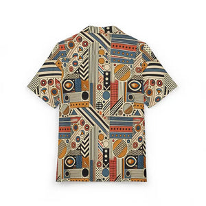 Geometric Hawaiian Button-down Shirt - Cool Summer Style - Dipaliz - Shirts