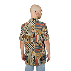 Geometric Hawaiian Button-down Shirt - Cool Summer Style - Dipaliz - Shirts