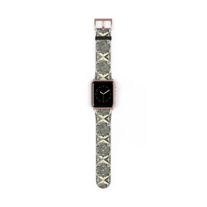 Watch Band - Geometric Pattern Faux Leather Style - Dipaliz - 42 - 45 Mm / Rose Gold Matte - Bands