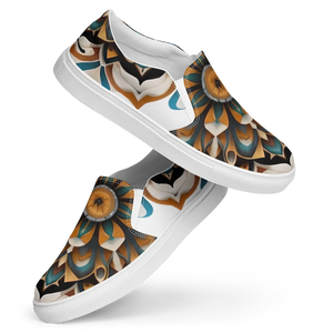 Bold Geometric Canvas Shoes - Women’s Slip on - Dipaliz - Sneakers