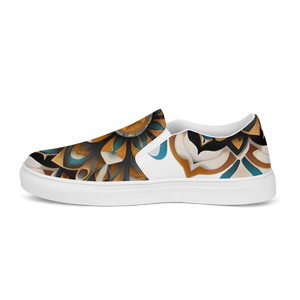 Bold Geometric Canvas Shoes - Women’s Slip on - Dipaliz - Sneakers