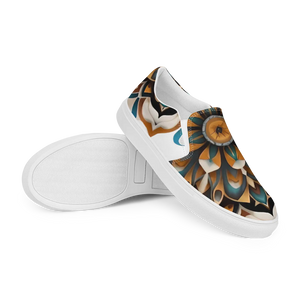 Bold Geometric Canvas Shoes - Women’s Slip on - Dipaliz - Sneakers