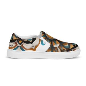 Bold Geometric Canvas Shoes - Women’s Slip on - Dipaliz - Sneakers