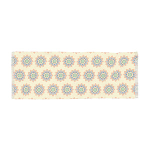 Geometric Pattern on Yellow Light Scarf - Scarves & Shawls