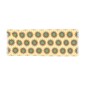 Geometric Pattern on Yellow Light Scarf - Scarves & Shawls