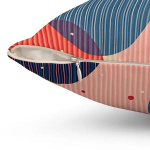 Home Decor - Vibrant Spun Polyester Square Pillow - Colorful - Dipaliz