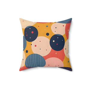 Home Decor - Vibrant Spun Polyester Square Pillow - Colorful - Dipaliz