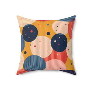 Home Decor - Vibrant Spun Polyester Square Pillow - Colorful - Dipaliz 18’’ ×