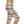 Geometric Plaid Capri Leggings - Retro Cream & Navy Patterned Women’s Activewear - s