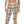Geometric Plaid Capri Leggings - Retro Cream & Navy Patterned Women’s Activewear - s