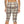 Geometric Plaid Capri Leggings - Retro Cream & Navy Patterned Women’s Activewear - s