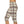 Geometric Plaid Capri Leggings - Retro Cream & Navy Patterned Women’s Activewear - s