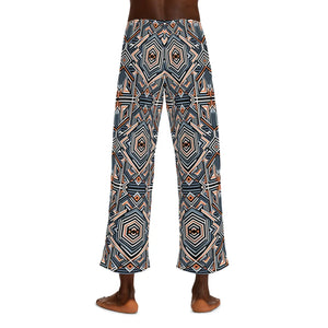 Geometric Print Men’s Pajama Pants - Stylish Loungewear for Relaxation - Pajamas