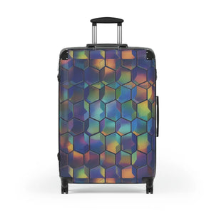 Iridescent Hexagon Travel Luggage - Telescopic Handle - Dipaliz - Suitcases