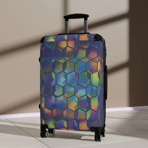 Iridescent Hexagon Travel Luggage - Telescopic Handle - Dipaliz - Suitcases