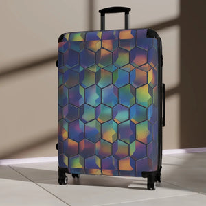 Iridescent Hexagon Travel Luggage - Telescopic Handle - Dipaliz - Suitcases