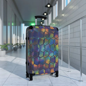 Iridescent Hexagon Travel Luggage - Telescopic Handle - Dipaliz - Suitcases