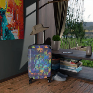 Iridescent Hexagon Travel Luggage - Telescopic Handle - Dipaliz - Suitcases