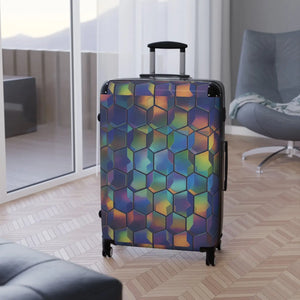 Iridescent Hexagon Travel Luggage - Telescopic Handle - Dipaliz - Suitcases