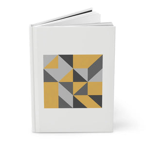 Modern Geometric Quilt Pattern Hardcover Journal - Dipaliz - Journals