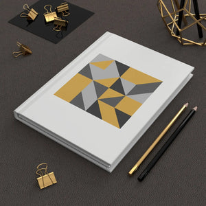 Modern Geometric Quilt Pattern Hardcover Journal - Dipaliz - Journals