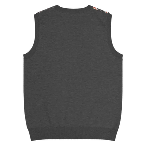 Geometric Scaled Pangolin Knit V-neck Vest - Dipaliz - Vests