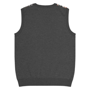 Geometric Scaled Pangolin Knit V-neck Vest - Dipaliz - Vests