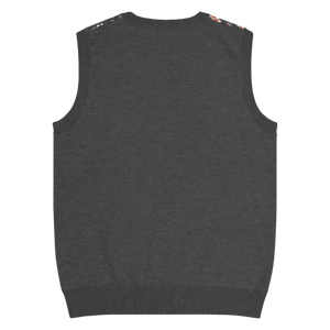 Geometric Scaled Pangolin Knit V-neck Vest - Dipaliz - Vests