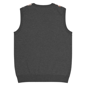 Geometric Scaled Pangolin Knit V-neck Vest - Dipaliz - Vests