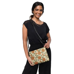 Faux Leather Crossbody Bag with Geometric Shapes - Dipaliz - Cross Body Bags