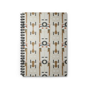 Geometric Tribal Pattern Spiral - 90gsm Ruled Journal - Dipaliz - Journals