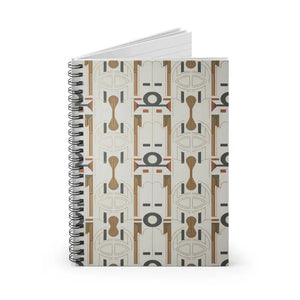 Geometric Tribal Pattern Spiral Notebook - Ruled Journal - Dipaliz - one Size - Paper Products
