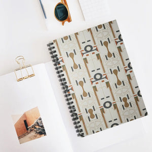 Geometric Tribal Pattern Spiral - 90gsm Ruled Journal - Dipaliz - Journals