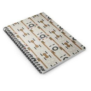 Geometric Tribal Pattern Spiral - 90gsm Ruled Journal - Dipaliz - Journals