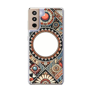 Vibrant Geometrical Abstract Phone Case - Clear Art Design - Dipaliz - Samsung Galaxy S21 Plus / Without Gift Packaging