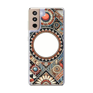 Vibrant Geometrical Abstract Phone Case - Clear Plastic - Dipaliz - Mobile Cases