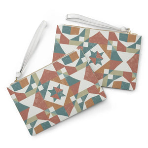 Geometric Chic Clutch - Saffiano Pattern Finish - Dipaliz - Bags