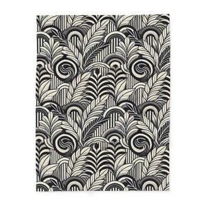Arctic Fleece Blanket - Geometrical Leaves Pattern - Dipaliz - Blankets