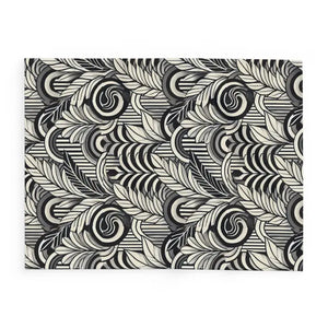 Arctic Fleece Blanket - Geometrical Leaves Pattern - Dipaliz - Blankets