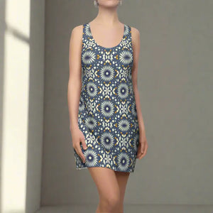 Dresses - Floral Bliss Racerback Dress - Polyester Fashion Statement - Dipaliz